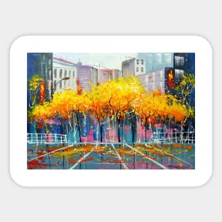 Autumn in Chicago Sticker